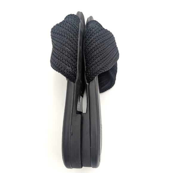 Nordstrom Chantelle Slide Sandal Women's Twist Front Black Size US5.5M EU36 - Picture 6 of 8